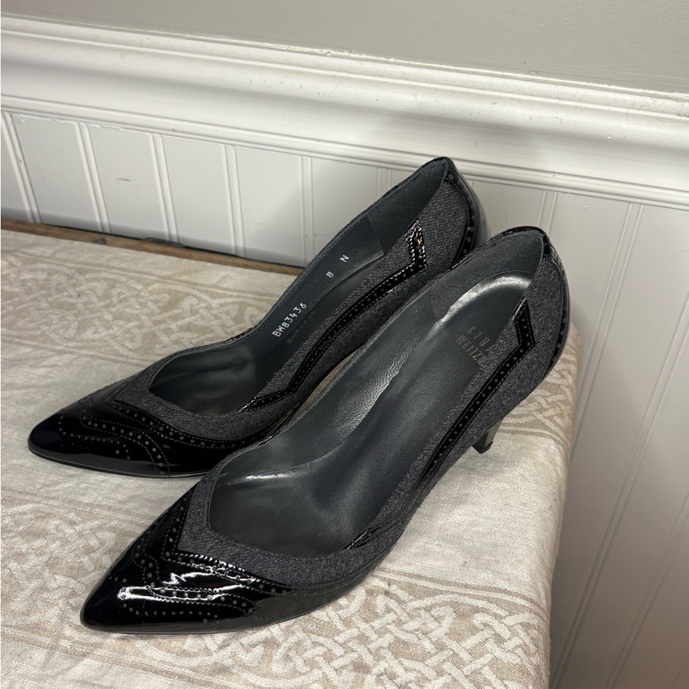 Stuart Weitzman Black Patent Leather Heels